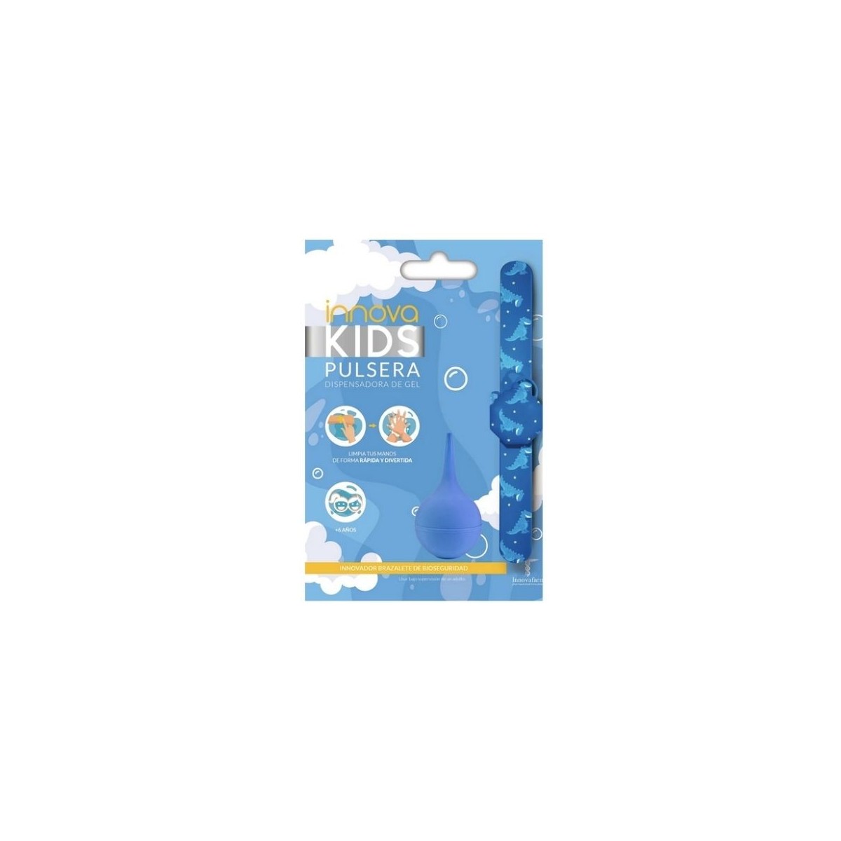 pulsera dispensaora gel azul