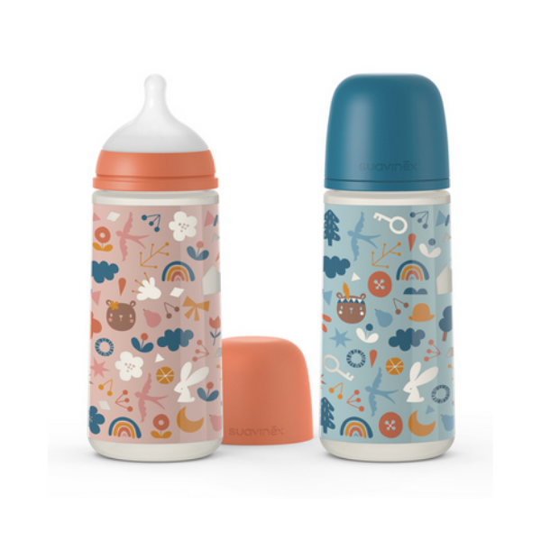 suavinex Biberon Prints Tetina Fisiológica SX Pro flujo denso 360ml