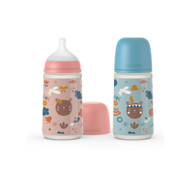 suavinex Biberon Prints Tetina Fisiológica SX Pro flujo medio 270ml
