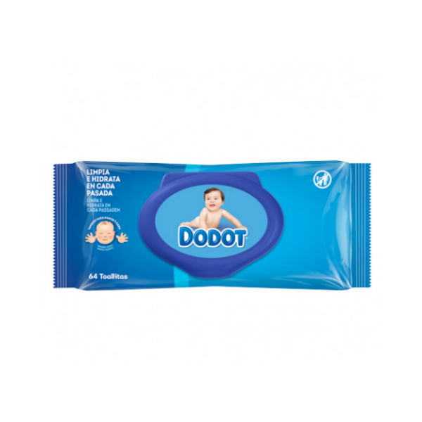 dodot toallitas tapa azul 64 unidades