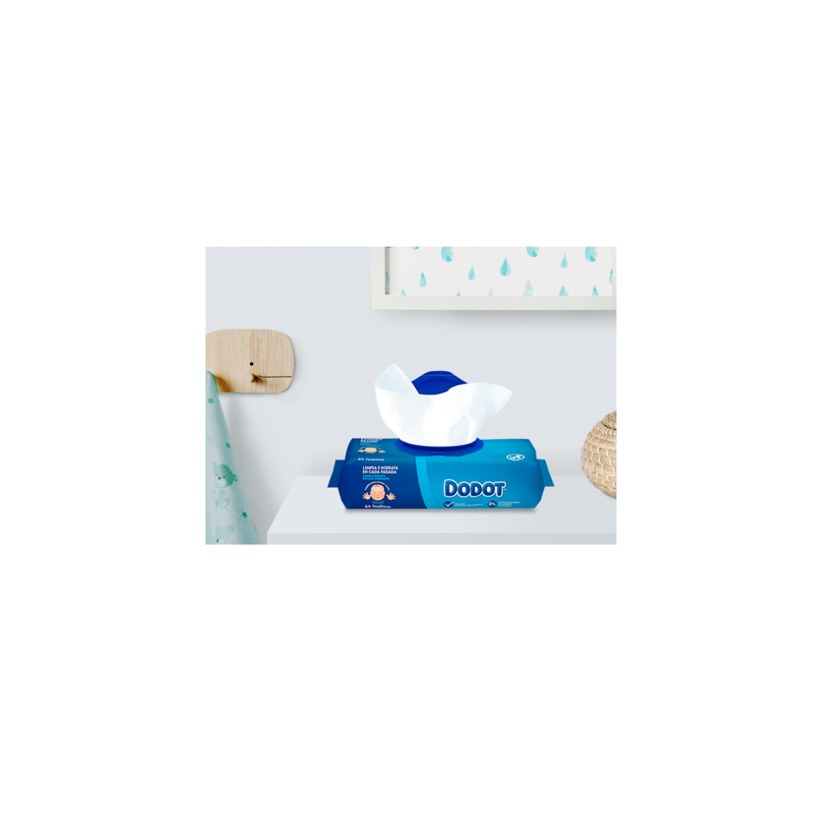 dodot toallitas tapa azul 64 unidades