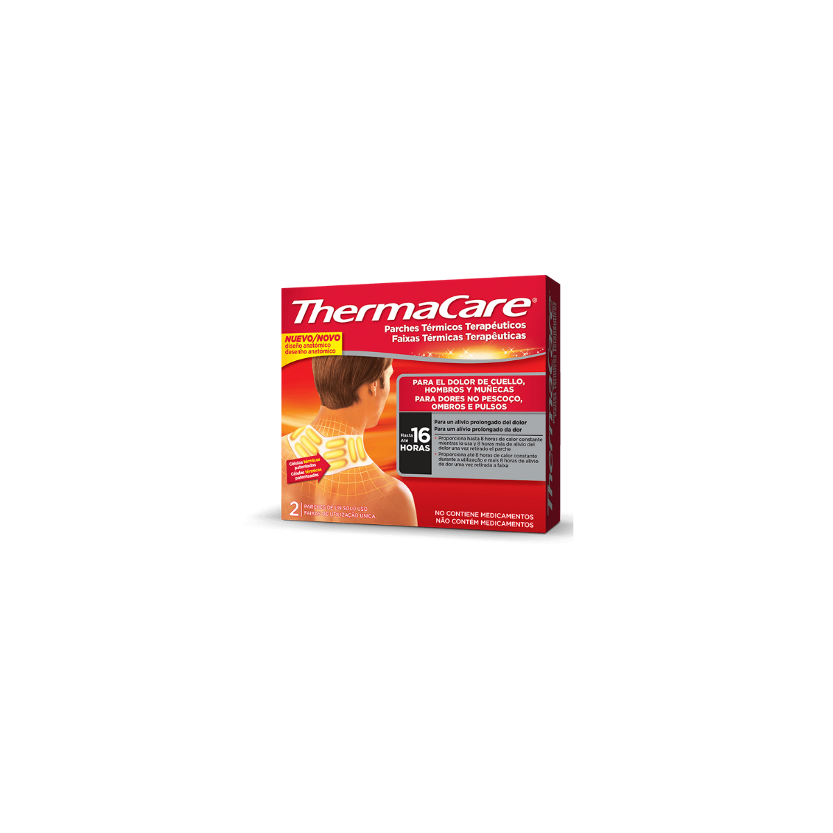 thermacare parches termicos cuello 2 unidades
