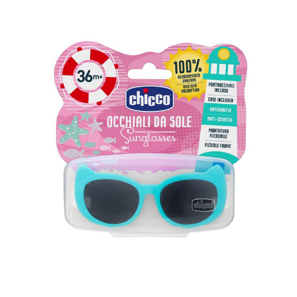 gafa de sol chicco 36 meses turquesa y rosa