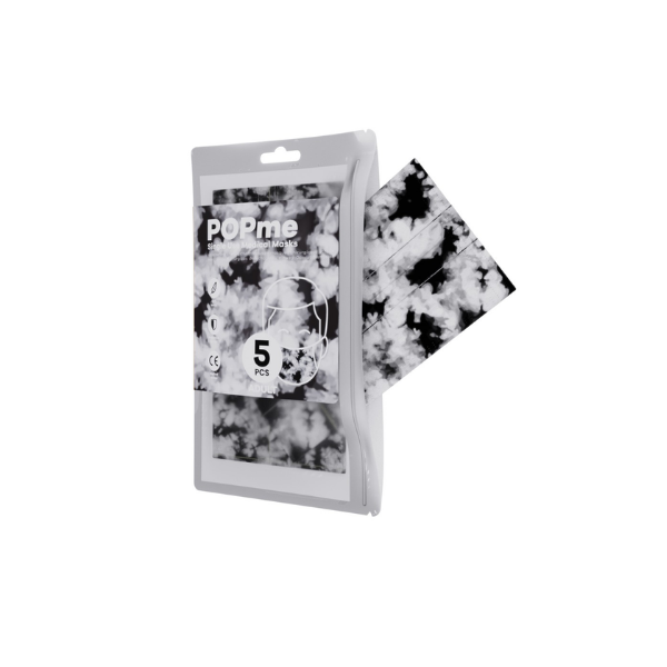 MASCARILLA POPME BLACK TYDE DYE 5 UNIDADES