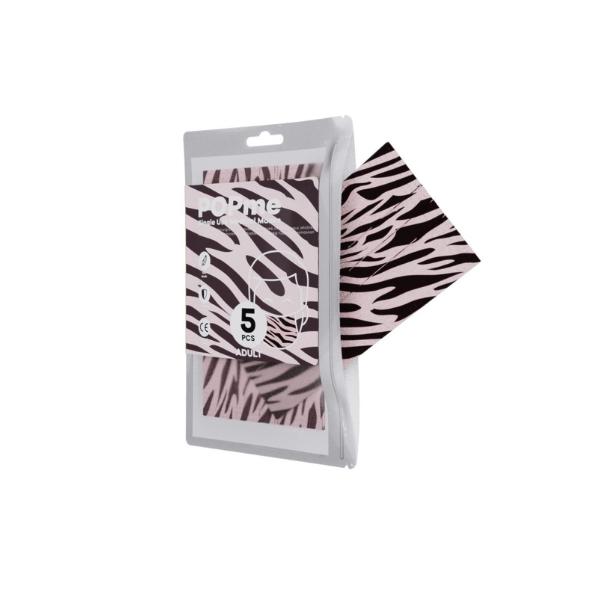 MASCARILLA POPME PINK ZEBRA 5 UNIDADES