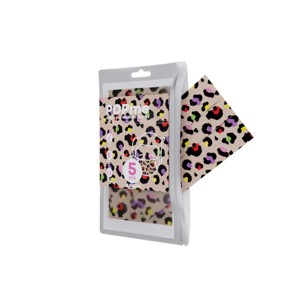 MASCARILLA POPME JUNIOR MULTICOLOR CHEETAH 5 UNIDADES