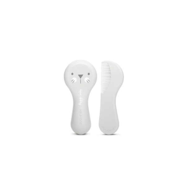 Set cepillo y peine para bebé Hygge de suavinex GRIS