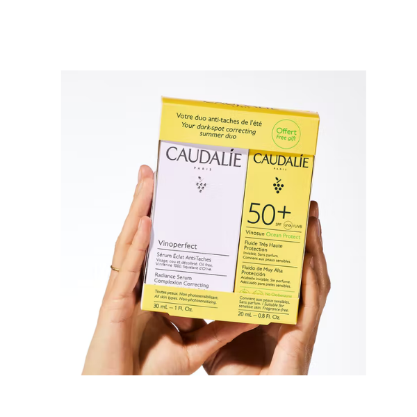 Cofre caudalie Dúo Antimanchas Serum Vinoperfect  vinosun