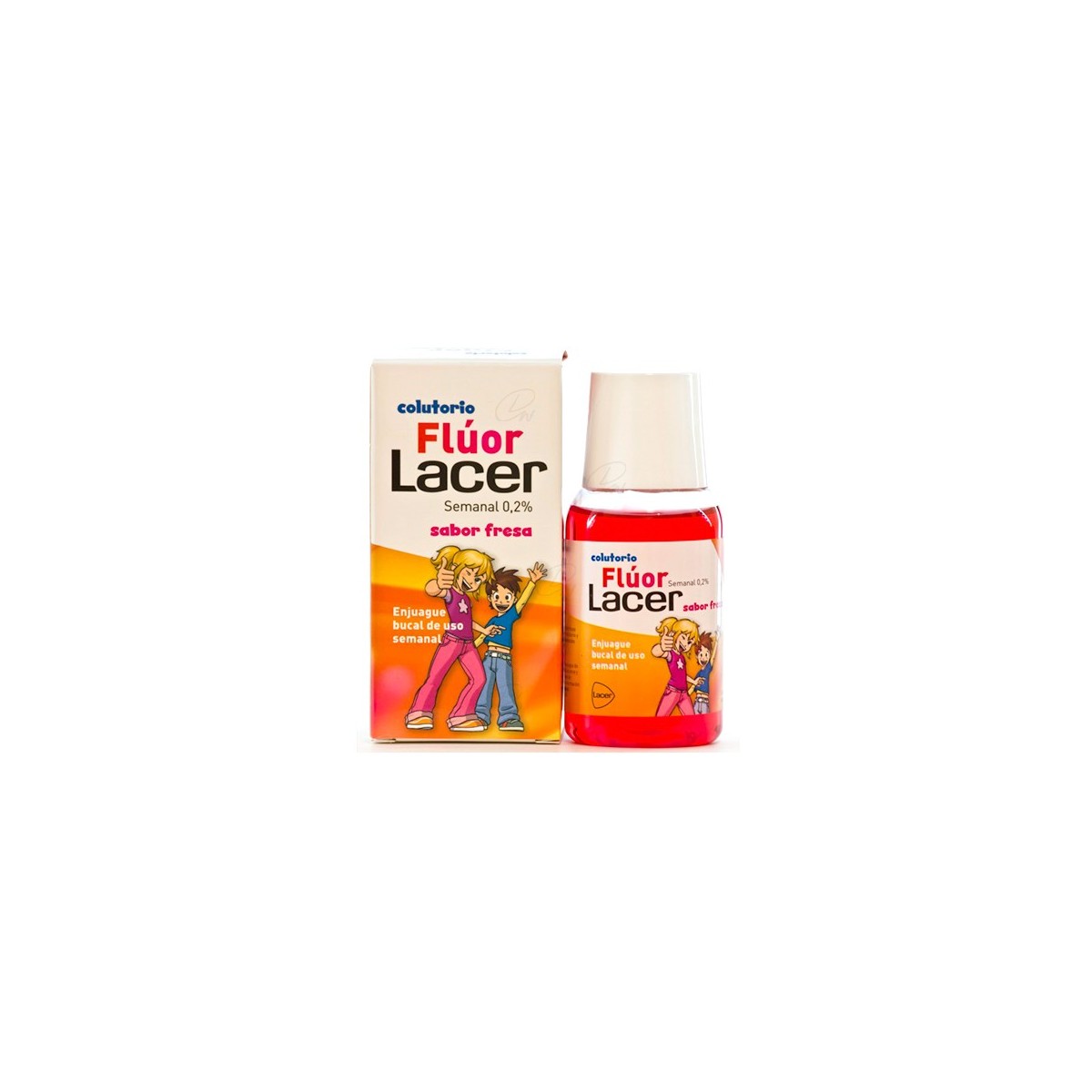 LACER COLUTORIO FLUOR SEMANAL 02  FRESA 100 ML