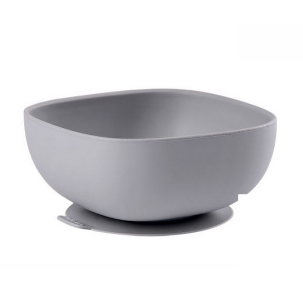 Béaba Bol Silicona Con Ventosa Gris