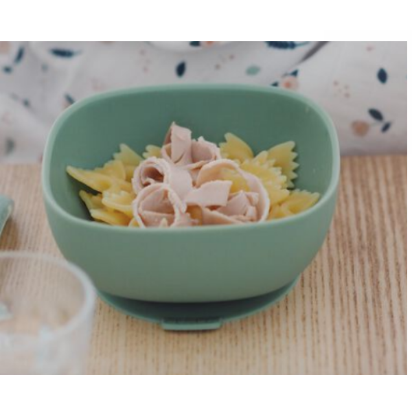 Béaba Bol Silicona Con Ventosa Gris