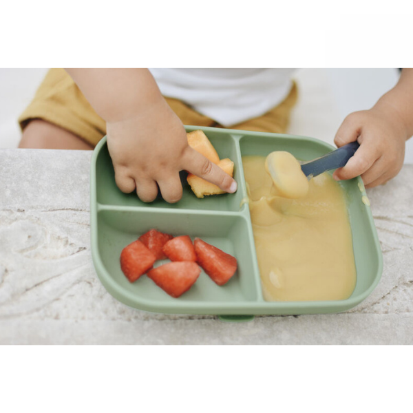 Béaba Plato Compartimentado Silicona Verde Salvia