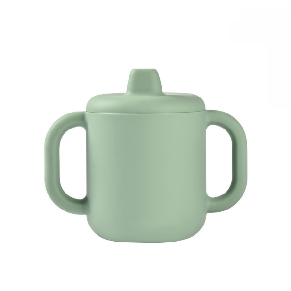 BÉABA Taza de aprendizaje de silicona VERDE SALVIA sage green