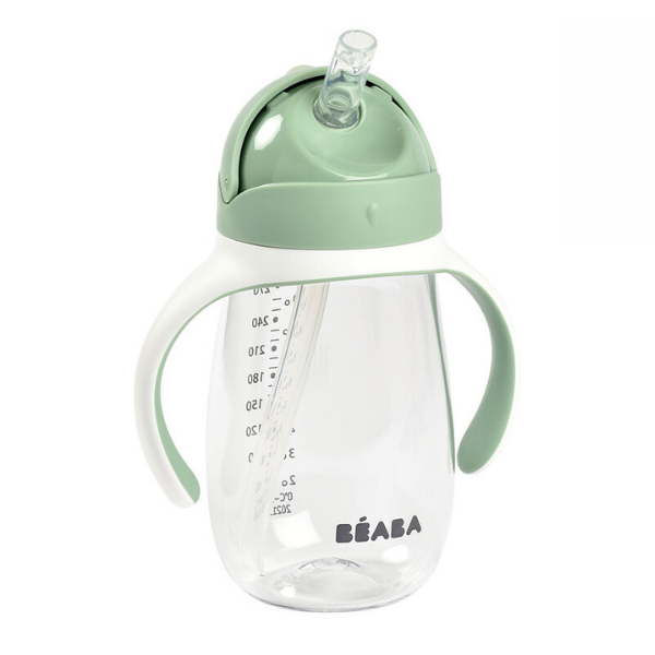 BÉABA Taza con pajita 300 ml VERDE SALVIA sage green