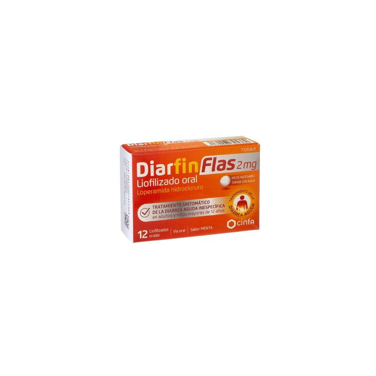 DIARFIN FLAS 2 MG LIOFILIZADO ORAL