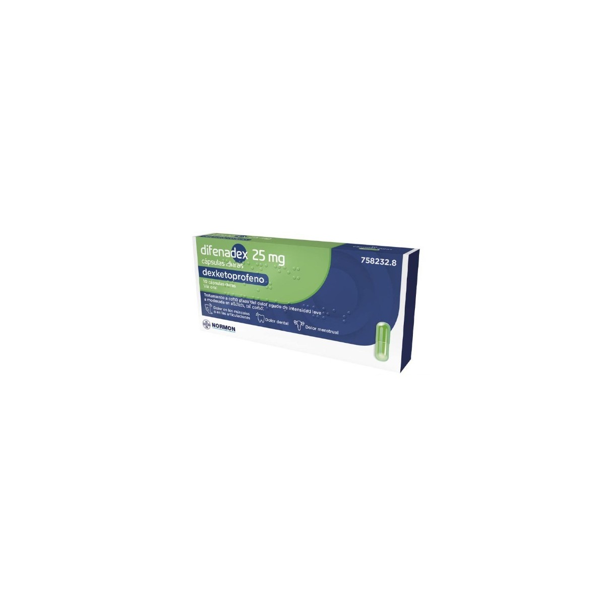 DIFENADEX 25 MG CAPSULAS DURAS