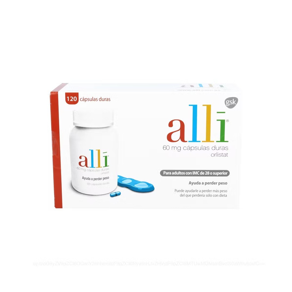 ALLI 60 mg CAPSULAS DURAS ORLISTAT, 120 capsulas