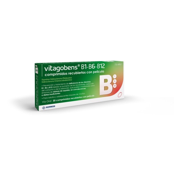 VITAGOBENS B1 B6 B12 COMPRIMIDOS RECUBIERTOS CON...