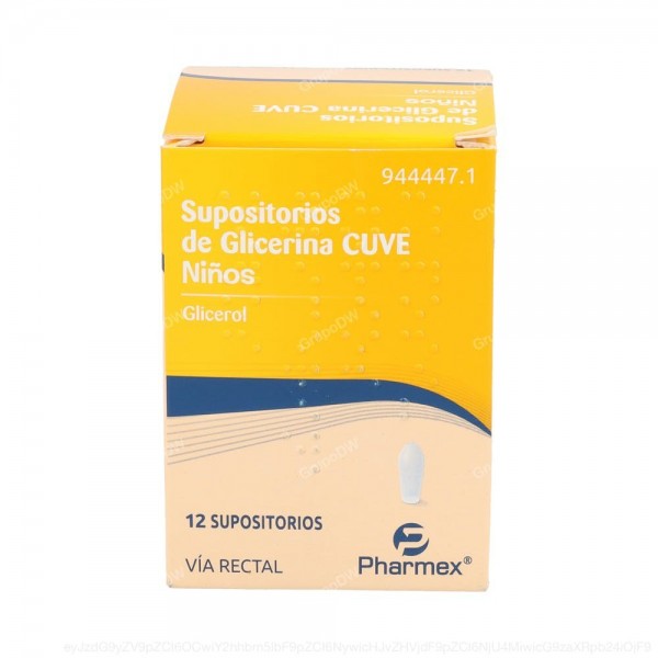 SUPOSITORIOS DE GLICERINA CUVE NIÑOS, 12 supositorios