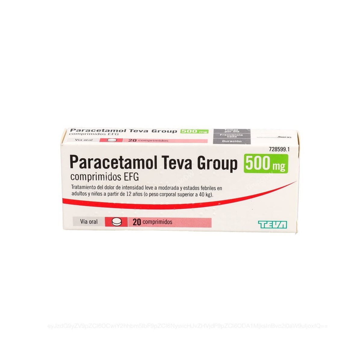 PARACETAMOL TEVA GROUP 500 mg COMPRIMIDOS EFG