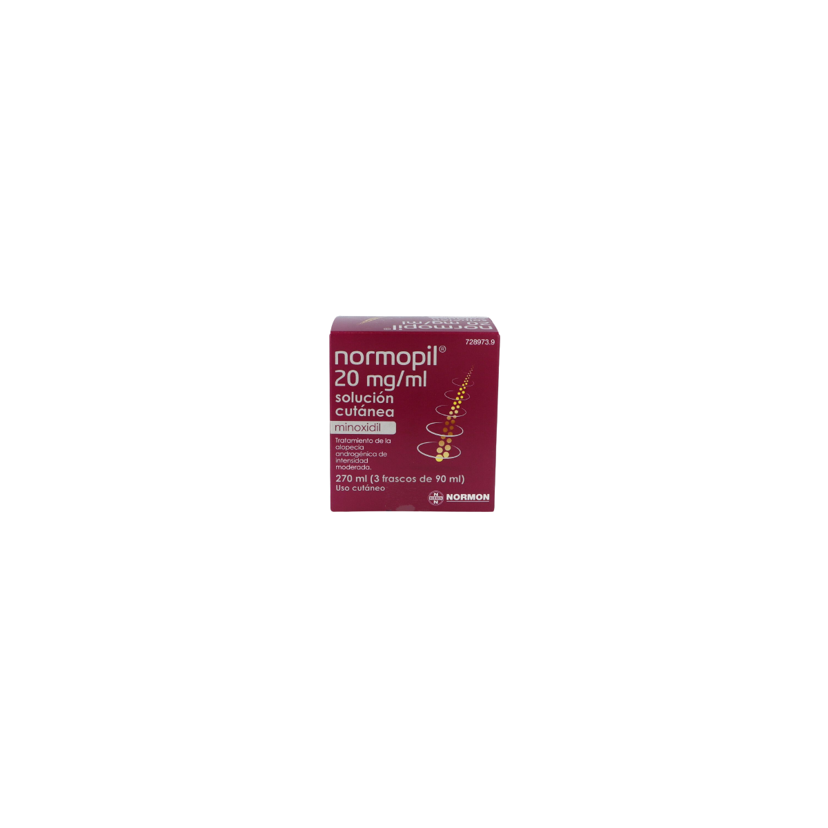 NORMOPIL 20 mg/ml SOLUCION CUTANEA, 3 frascos...