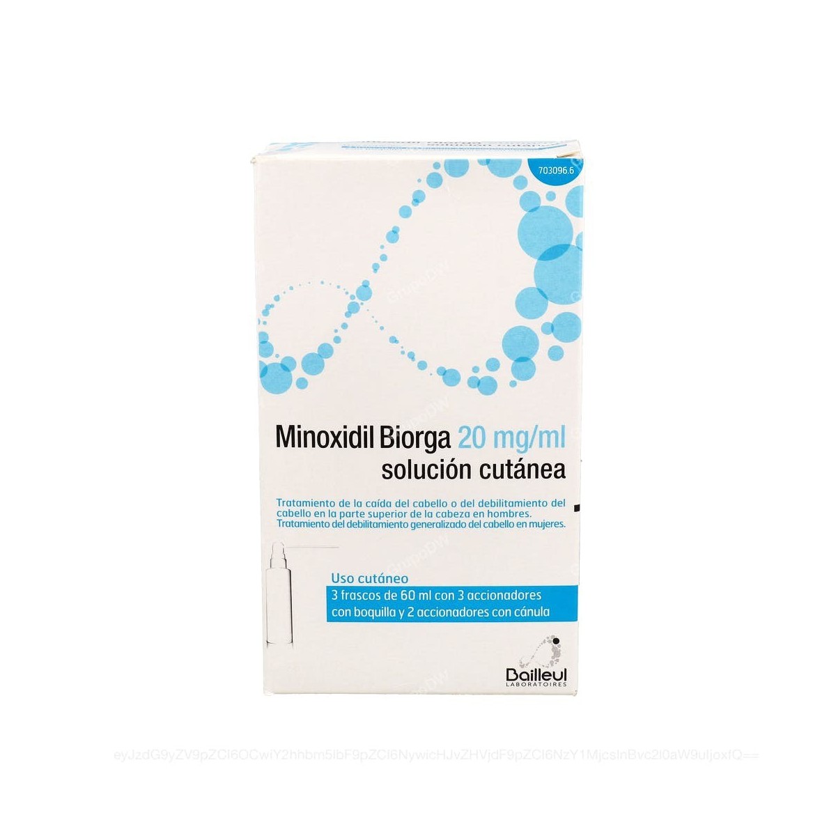 MINOXIDIL BIORGA 20 mg/ml SOLUCION CUTANEA, 3...