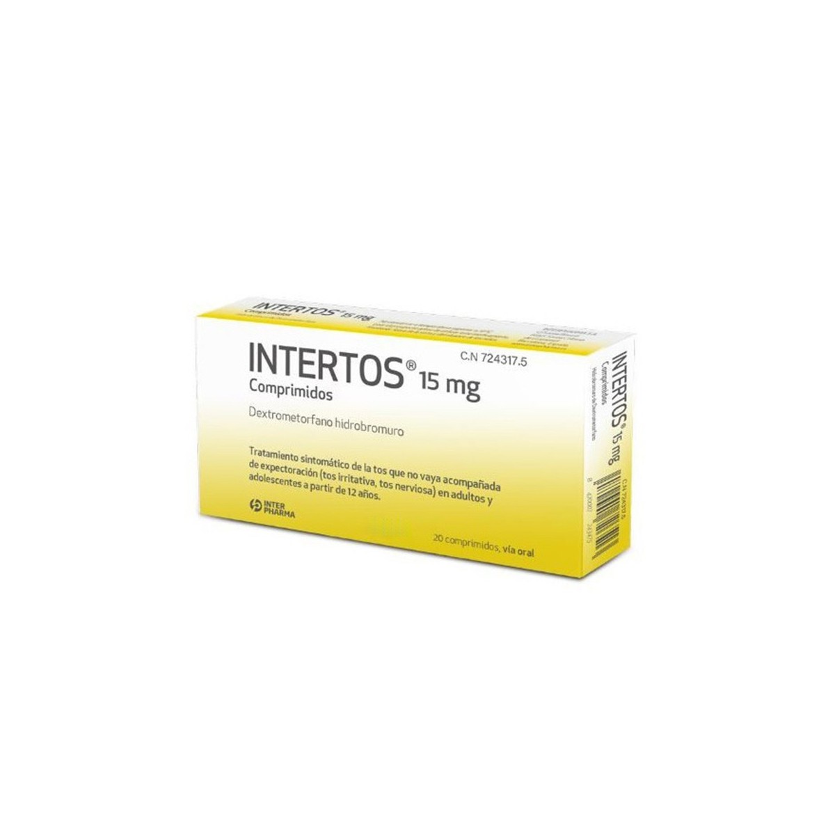 INTERTOS 15 mg COMPRIMIDOS