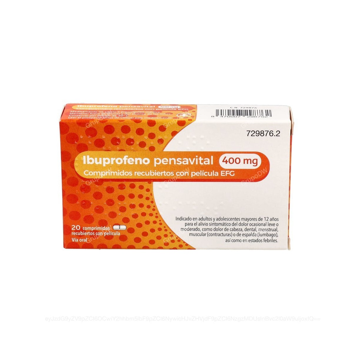 IBUPROFENO PENSAVITAL 400 mg COMPRIMIDOS...