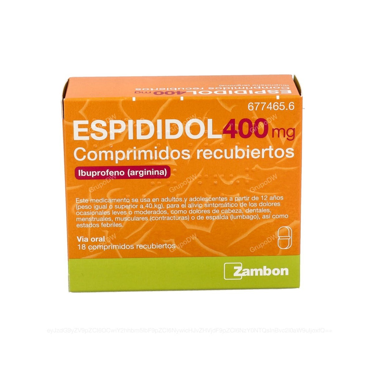 ESPIDIDOL 400 mg COMPRIMIDOS RECUBIERTOS, 18...
