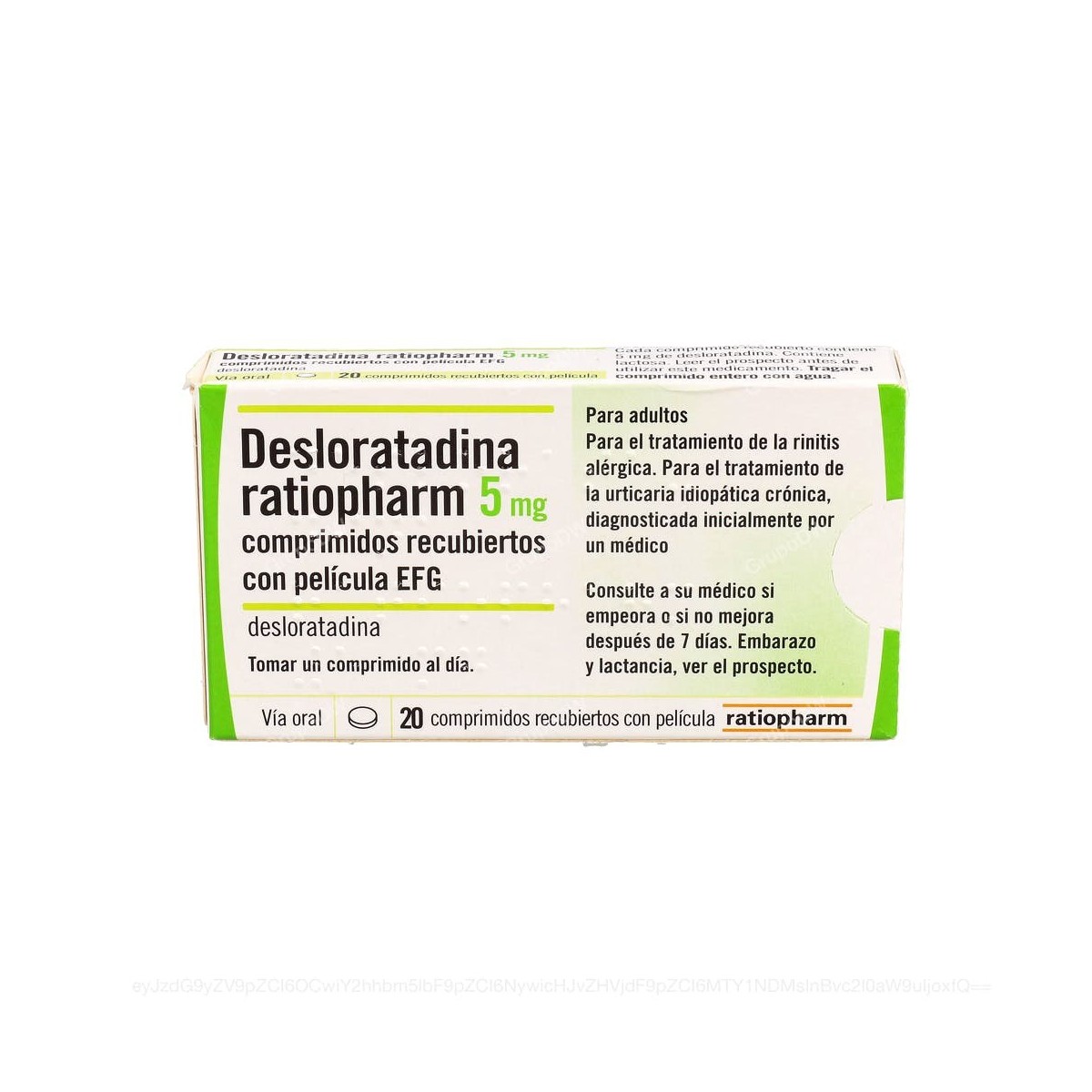 DESLORATADINA RATIOPHARM 5 mg COMPRIMIDOS...