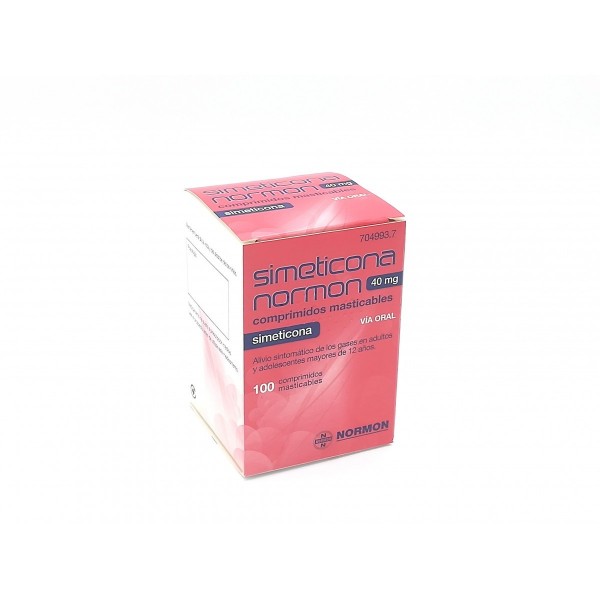 SIMETICONA NORMON 40 mg COMPRIMIDOS MASTICABLES, 100...