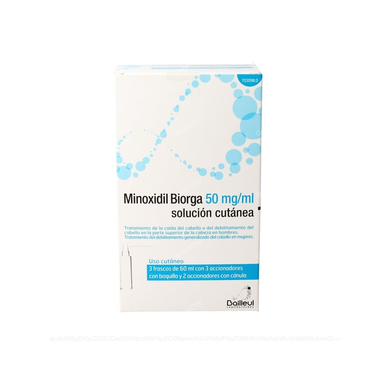 MINOXIDIL BIORGA 50 mg/ml SOLUCION CUTANEA, 3...