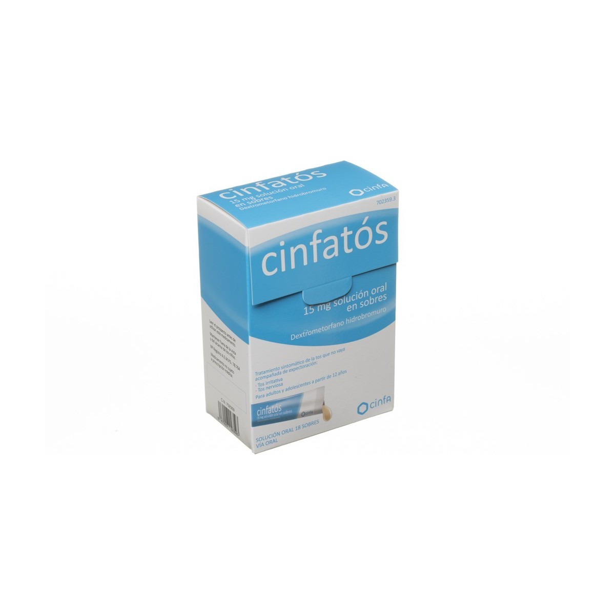 CINFATOS 15 MG SOLUCION ORAL EN SOBRES, 18 sobres