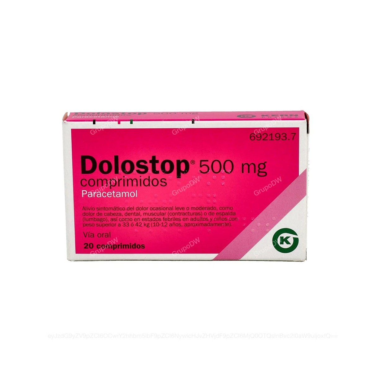 DOLOSTOP 500 mg COMPRIMIDOS, 20 comprimidos