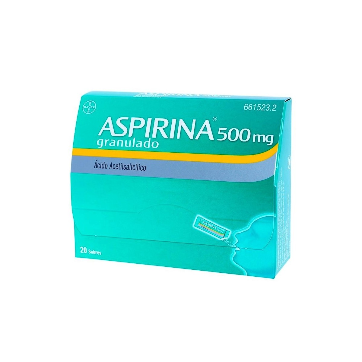 ASPIRINA 500 mg GRANULADO, 20 sobres
