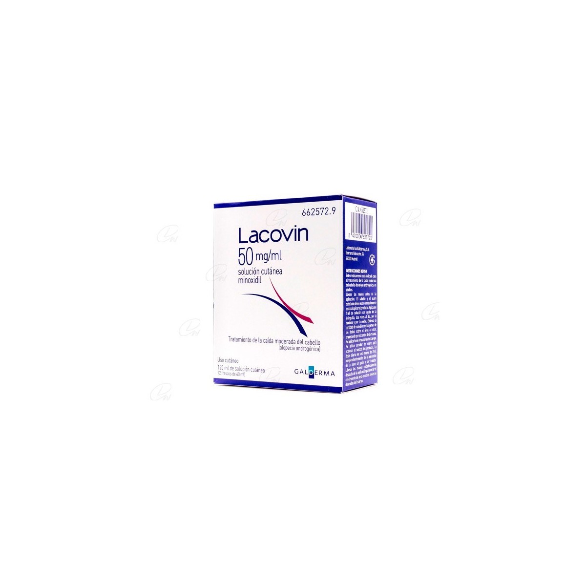 LACOVIN 50 mg/ml SOLUCION CUTANEA, 2 frascos de...