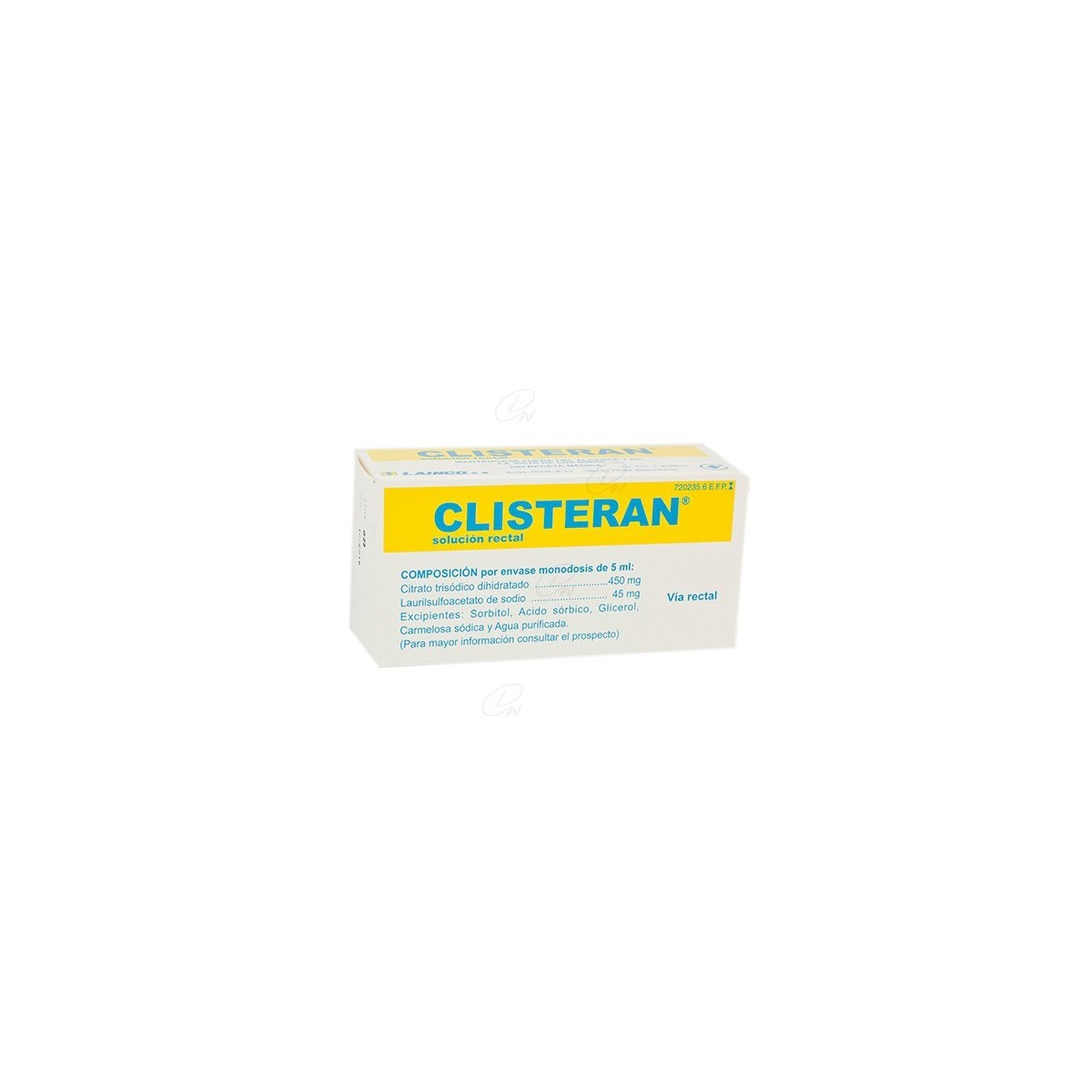 CLISTERAN 450 mg/45mg SOLUCION RECTAL, 4 enemas...