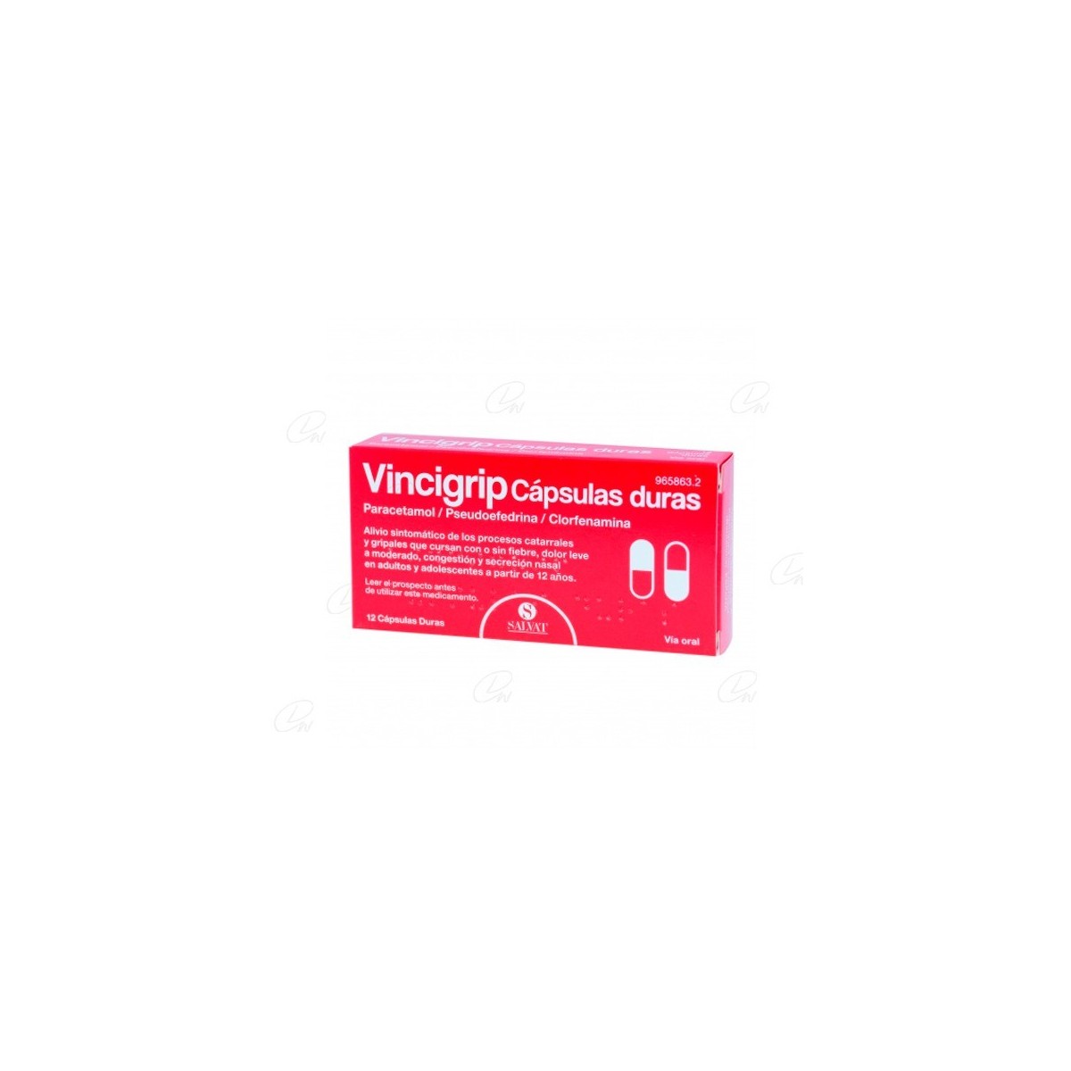 VINCIGRIP CAPSULAS DURAS, 12 capsulas