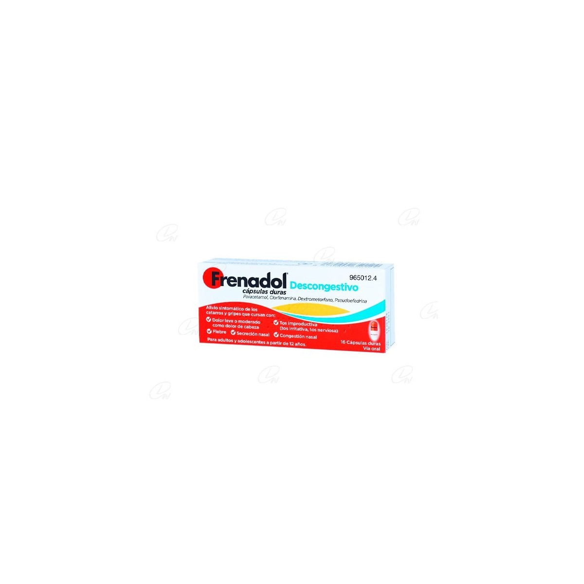 FRENADOL DESCONGESTIVO CAPSULAS DURAS, 6 capsulas