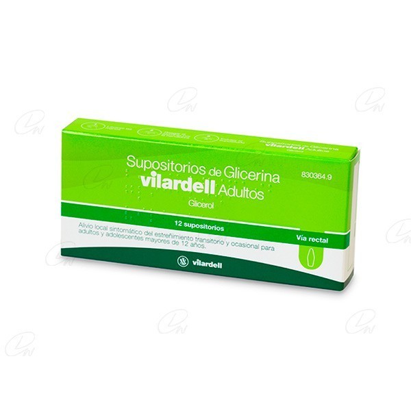 SUPOSITORIOS DE GLICERINA VILARDELL ADULTOS, 12 supositorios