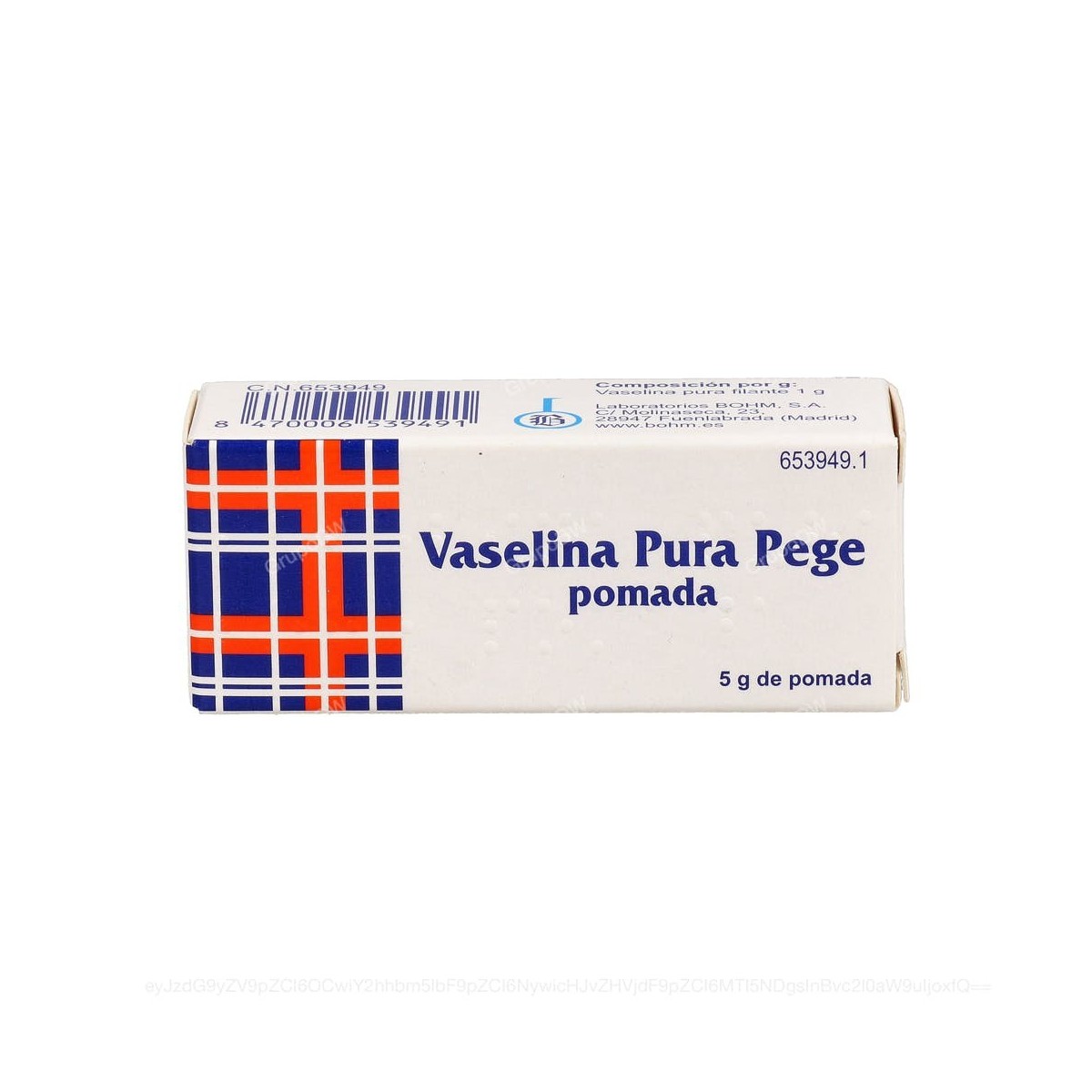 VASELINA PURA PEGE POMADA, 1 tubo de 5 g