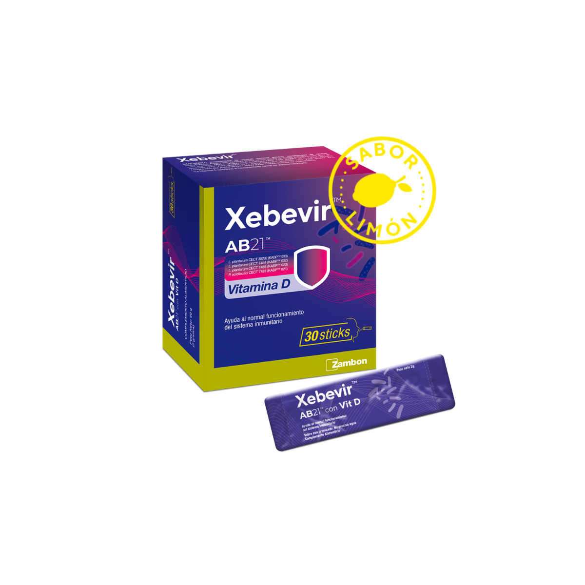 Xebevir 30 sticks sabor limón