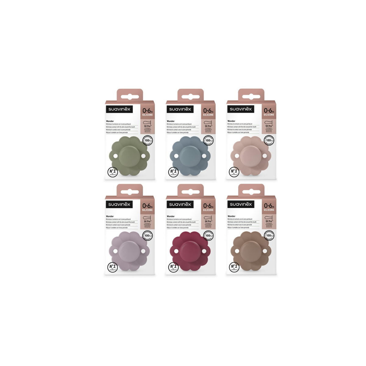 Suavinex Chupete Wonder 0-6m silicona intense...