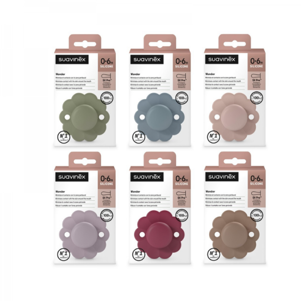 Suavinex Chupete Wonder 0-6m silicona intense color