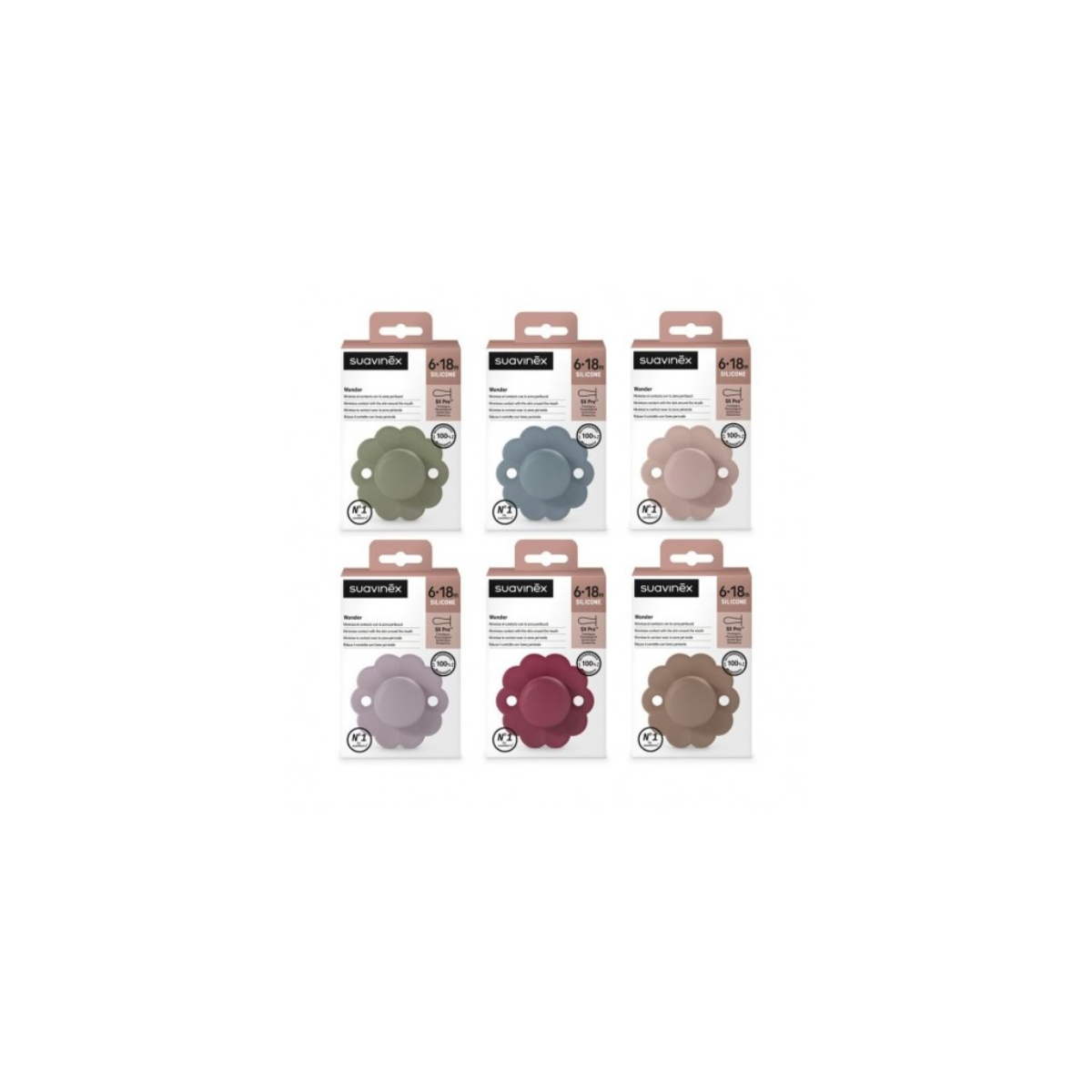 Suavinex Chupete Wonder 6-18m silicona intense...