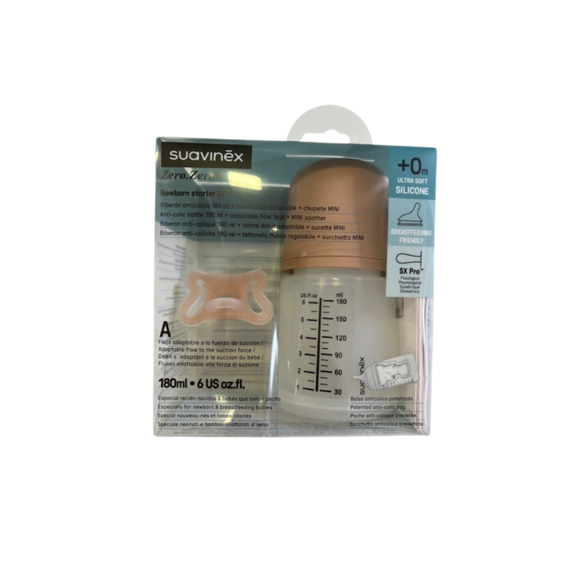 SUAVINEX NEWBORN SET ZERO ZERO Biberon 180 ml +...