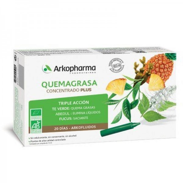 Arkopharma Quemagrasa Concentrado Plus 20 Ampollas