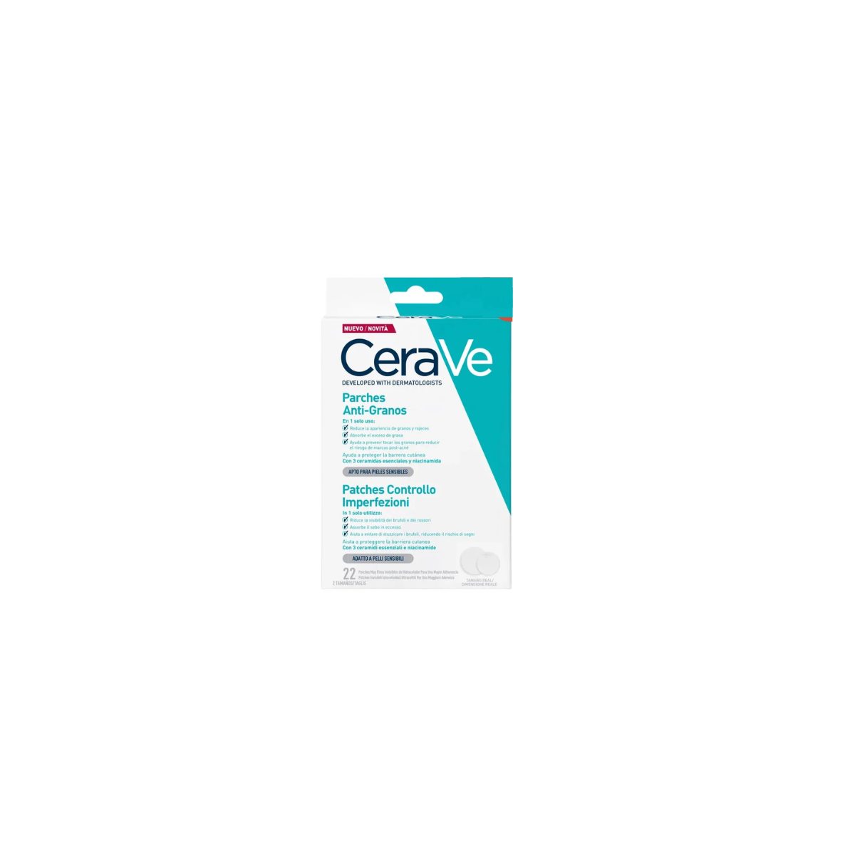 Cerave parches anti granos 22 unidades